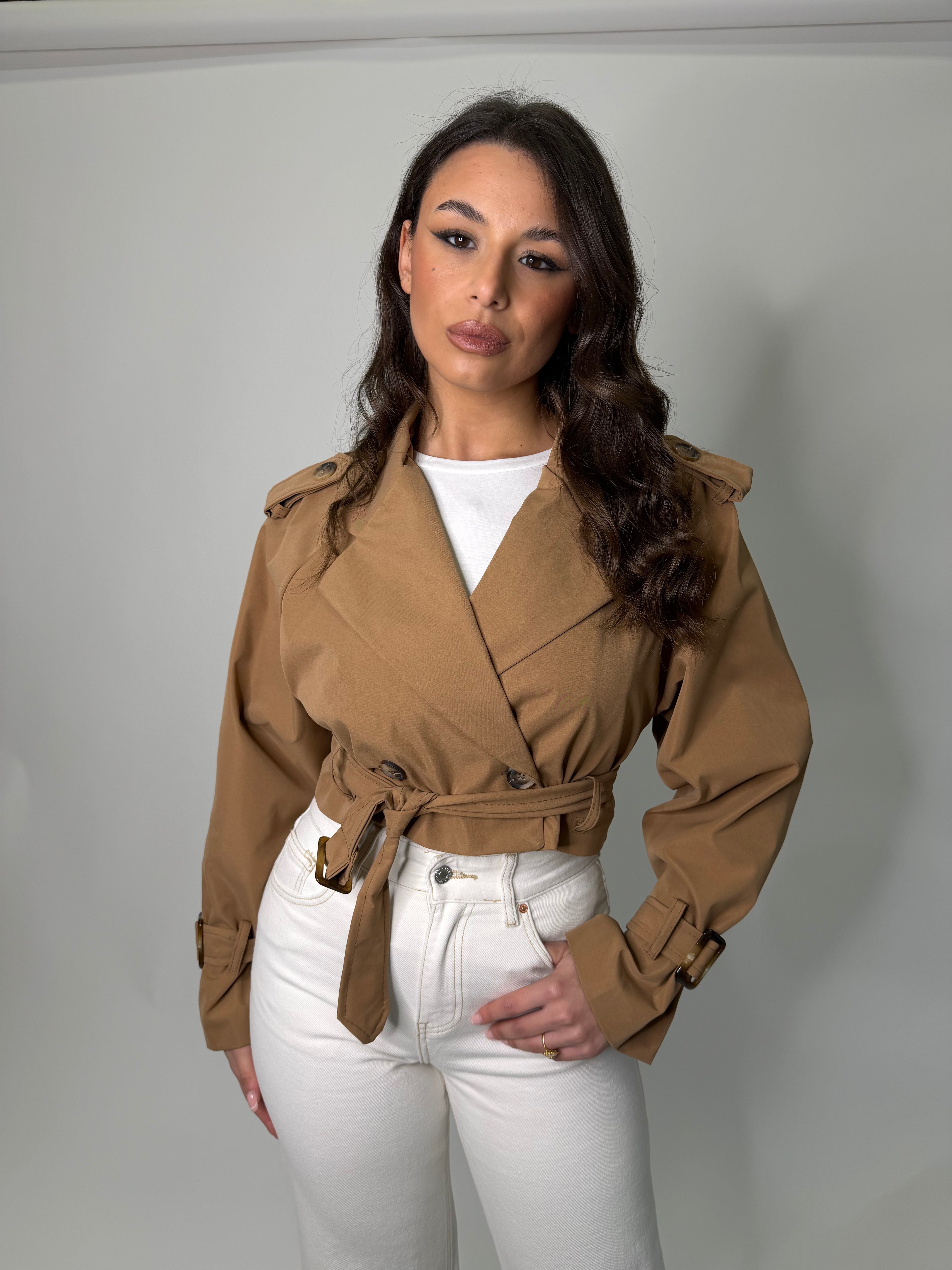 Trench corto Anastasia cammello
