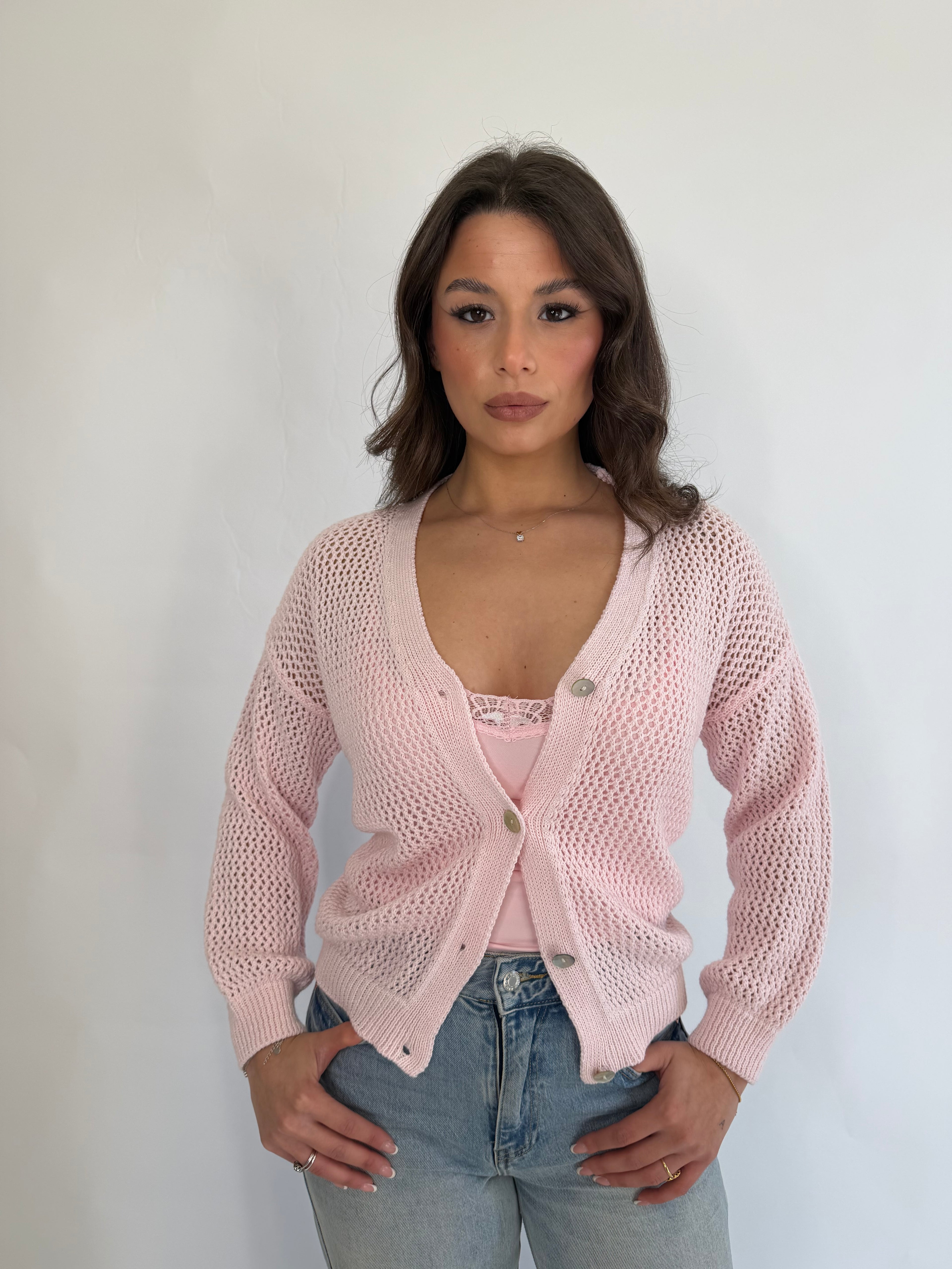 Cardigan traforato