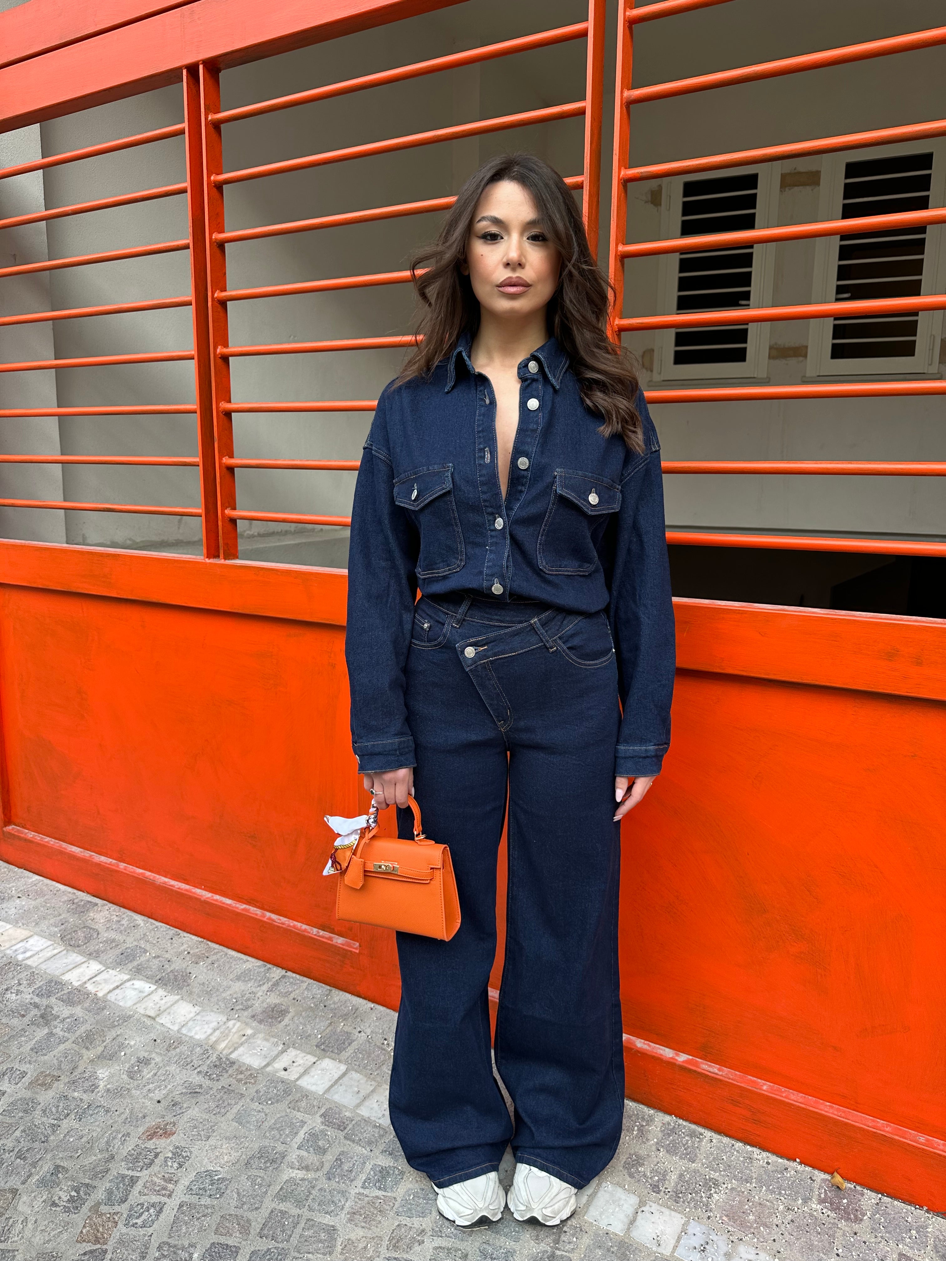 Jeans doppia abbottonatura