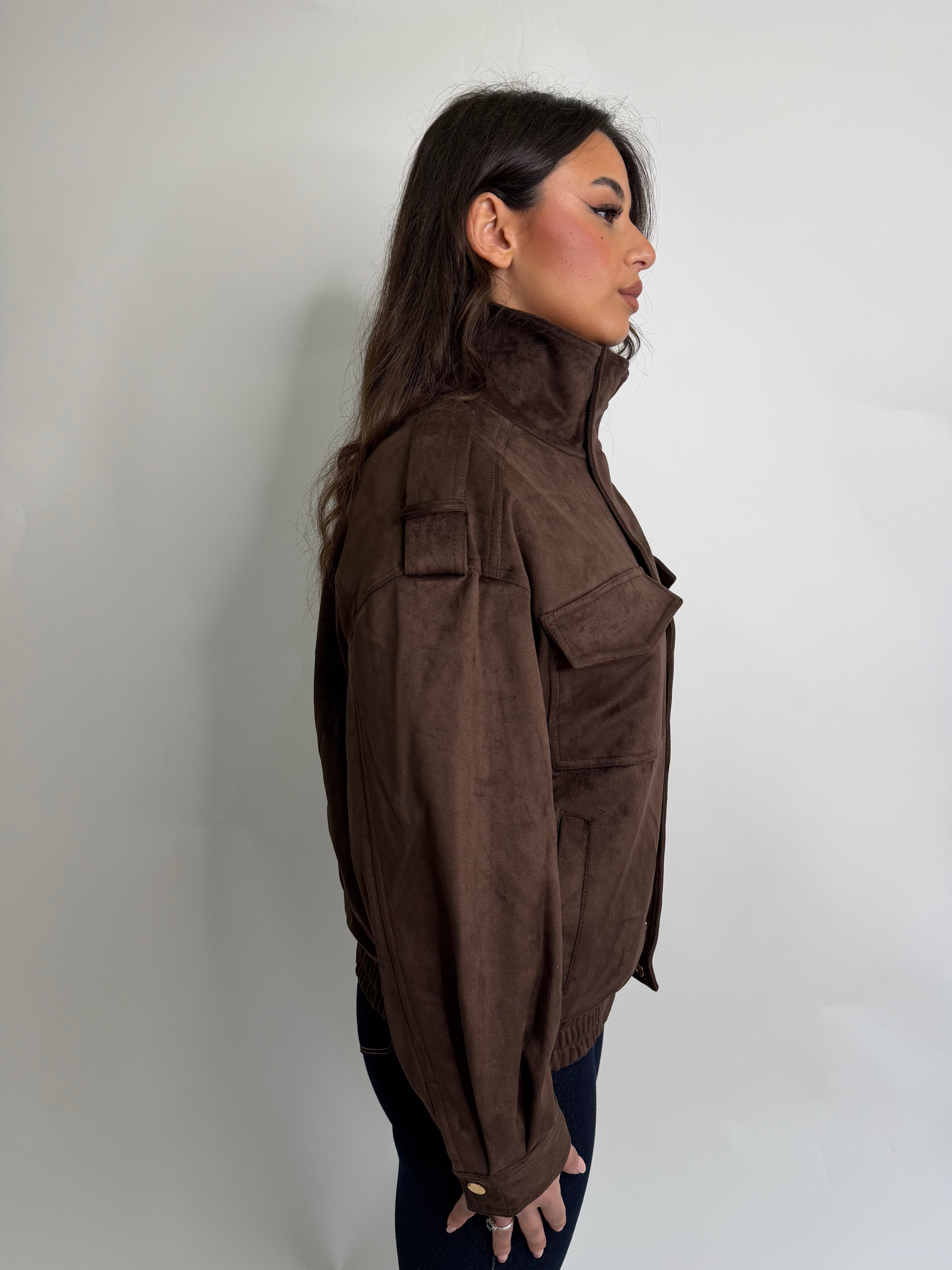 Bomber Leila marrone