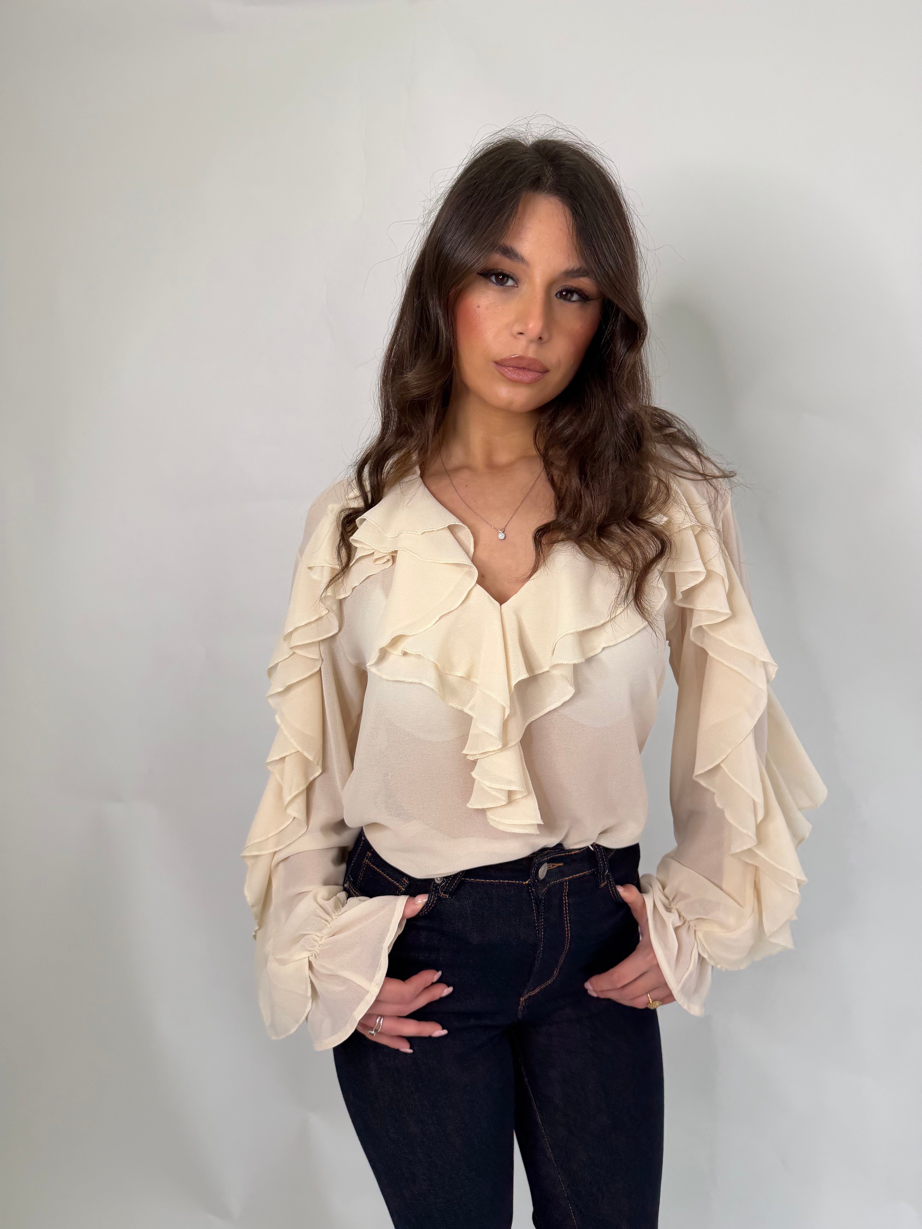 Camicia Anna con volant
