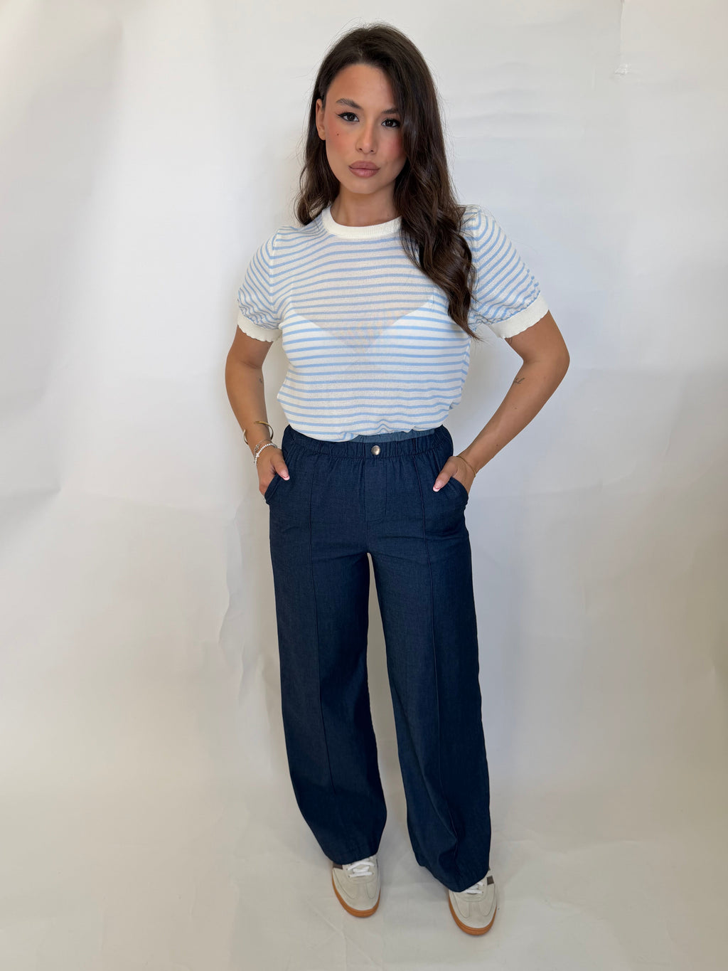 Maglia in filo Carla a righe
