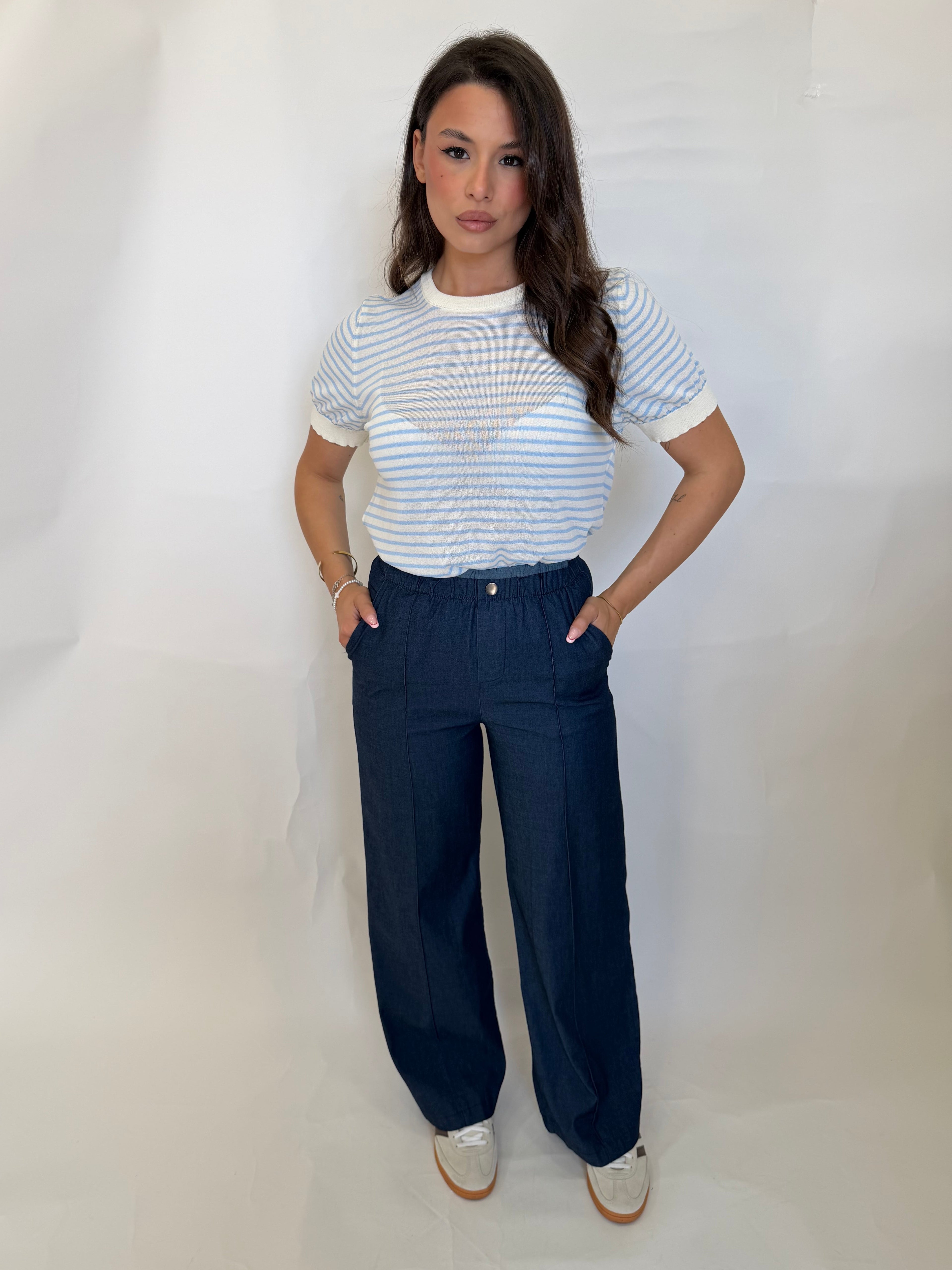 Maglia in filo Carla a righe