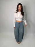 Jeans con bretelle 22160
