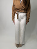 Jeans wide leg bianco
